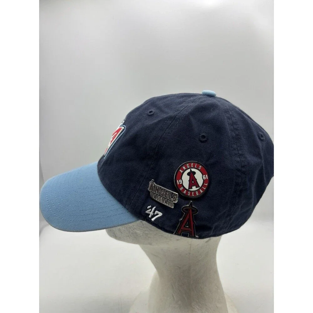 Anaheim Angels Hat 47 Brand Cooperstown Collection Navy Blue Strapback W/ Pins